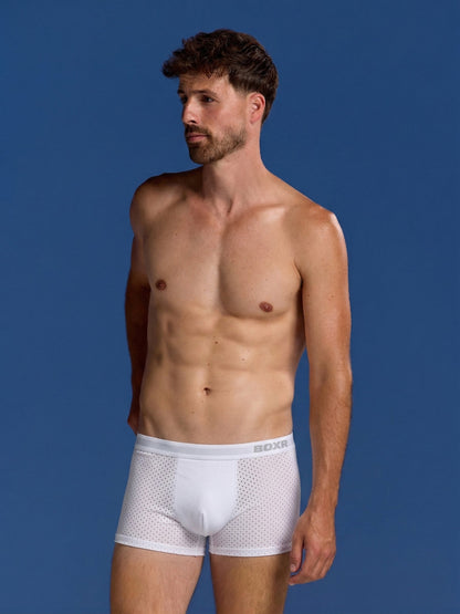 Bamboo Boxer Shorts Original 6-Pack for men, white, front view