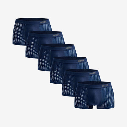 Bamboo Boxer Shorts Original 6-Pack for men, blue