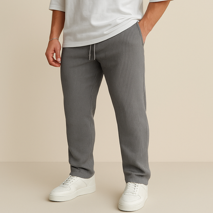 Ribbed Tube Leg Trousers for men, view 3