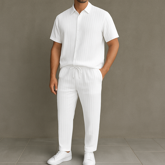 Men's Button Front Shirt & Drawstring Pocket for men, view 2