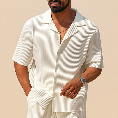 Men's Summer Casual 2-Piece Shirt & Shorts Set for men, view 3