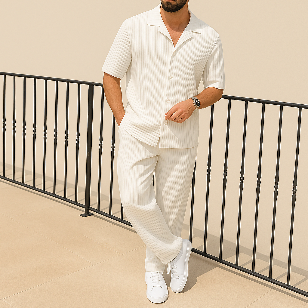Men's Summer Casual 2-Piece Shirt & Shorts Set for men, view 4