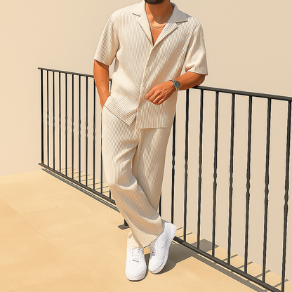 Men's Summer Casual 2-Piece Shirt & Shorts Set for men, view 5