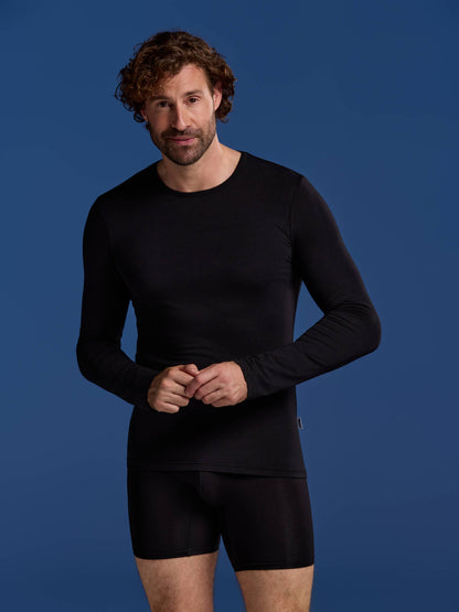 Bamboo Long Sleeve Undershirts 2-Pack for men, view 4
