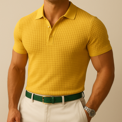 Open Knit Short Sleeve Polo for men, view 10