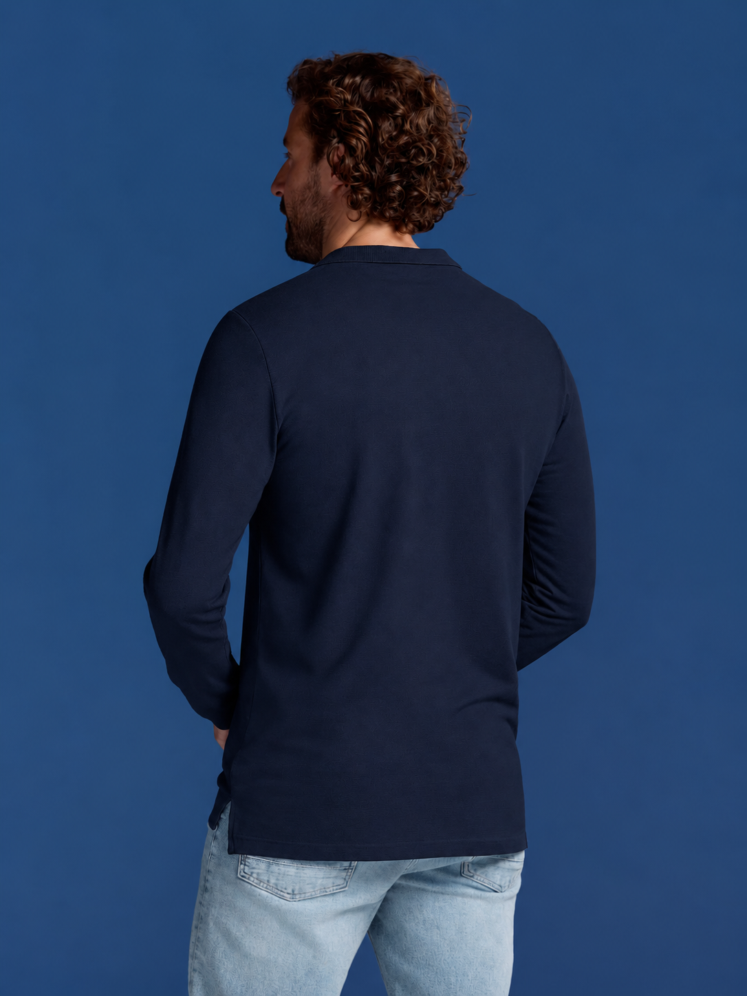 Bamboo Long Sleeve Polos 2-Pack for men, view 9