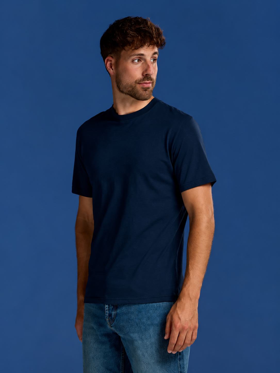 Bamboo T-Shirt (Regular Fit) 3-Pack for men, navy-blue