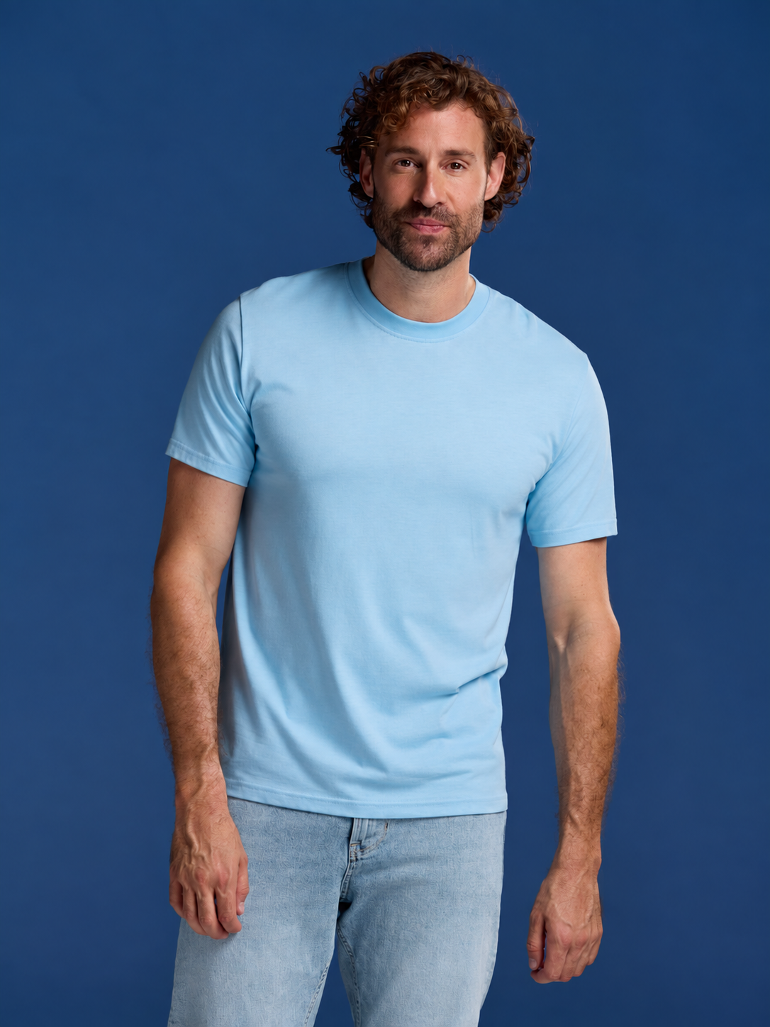 Bamboo T-Shirt (Regular Fit) 1-Pack for men, light-blue