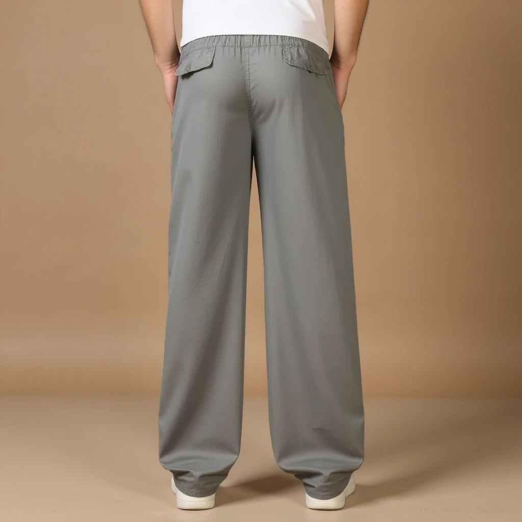 Cotton Linen Pantalon for men, gray