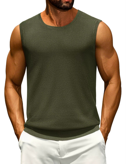 Men's Ribbed Knit Casual Tank Top for men, view 5